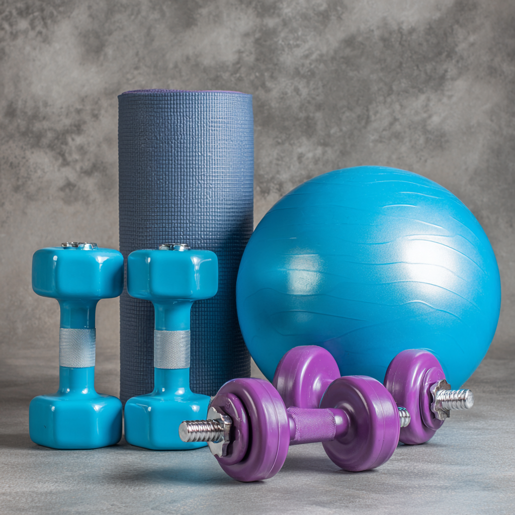 Обладнання для тренувань STRONG50 — гантелі, петлі, м'яч та килимок